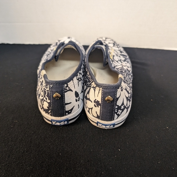 Kate Spade Navy and White Floral Slip-On Sneakers - Picture 5 of 11